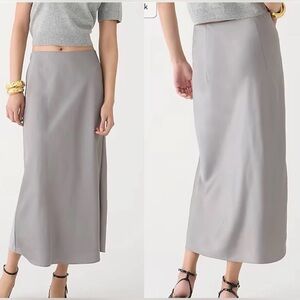 J. Crew Gwyneth Slio Midi Skirt 90s Y2K A-line in Grey